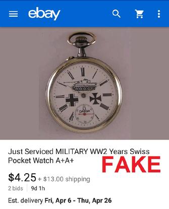 Military WW2 Years Swiss Pocket Watch A+A+