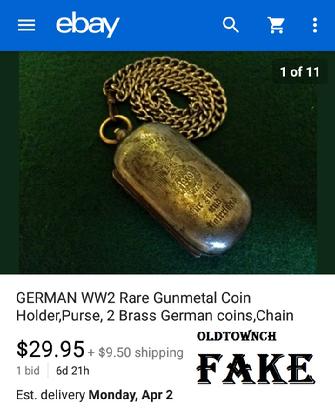 Fake Nazi Collectables on ebay