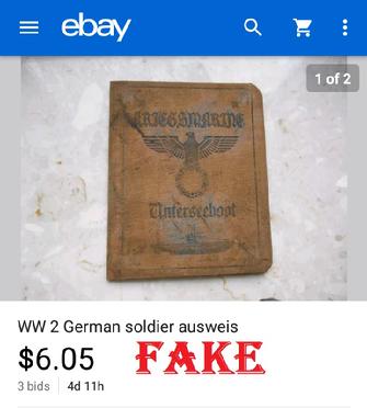 Fake Nazi ID Book