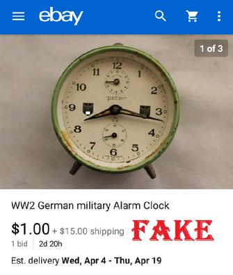 Fake Nazi Watches, nazi fakes, ebay fakes, ebay fraud, forgers on ebay, ww2 fakes