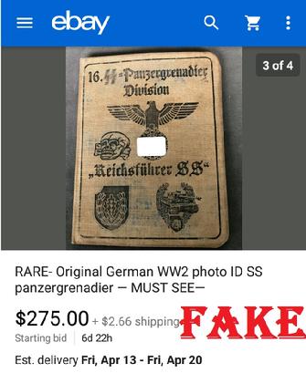 fake nazi ID