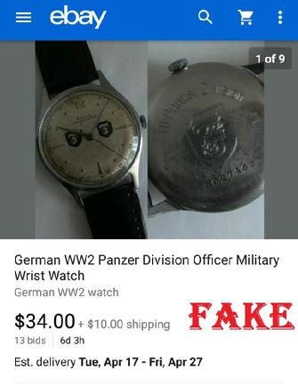 GERMAN WW2 Panzer Division Officer Military Wrist Watch