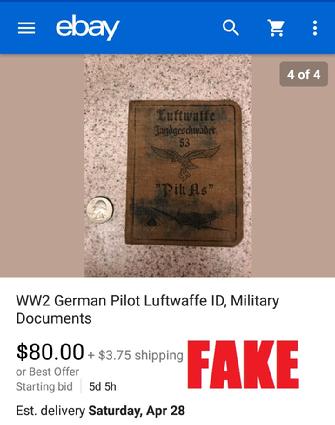 Nazi ID on ebay