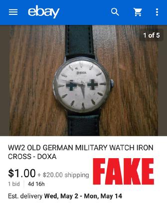 Nazi Wrist Watch, DOXA