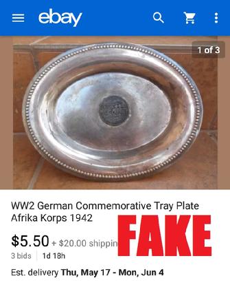WW2 German Silver Plate