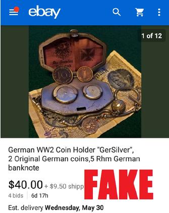 WW2 German Coin Holder