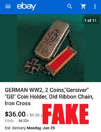WW2 German Coin Holder