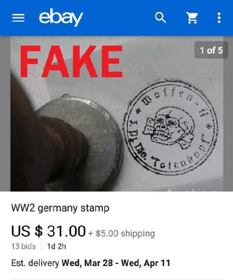Fake Nazi Stamps