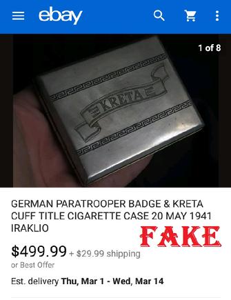 Fake Nazi Items on ebay