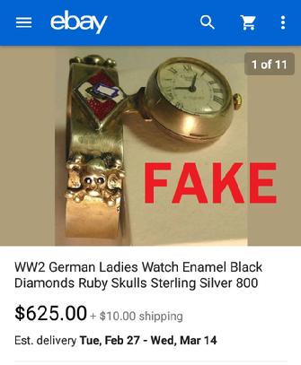 Fake Womans Nazi Watch