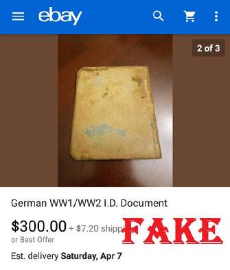 Fake Nazi WW2 I.D Document
