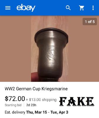WW2 German Cup Kriegsmarine