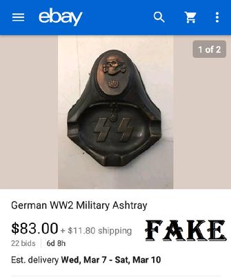 Fake SS Ashtray