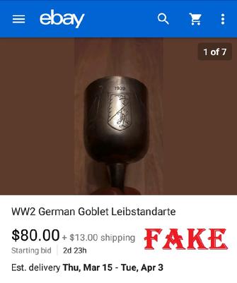 WW2 German Goblet Leibstandarte