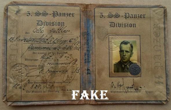 German Panzer Division Wiking Personal ID ausweis document