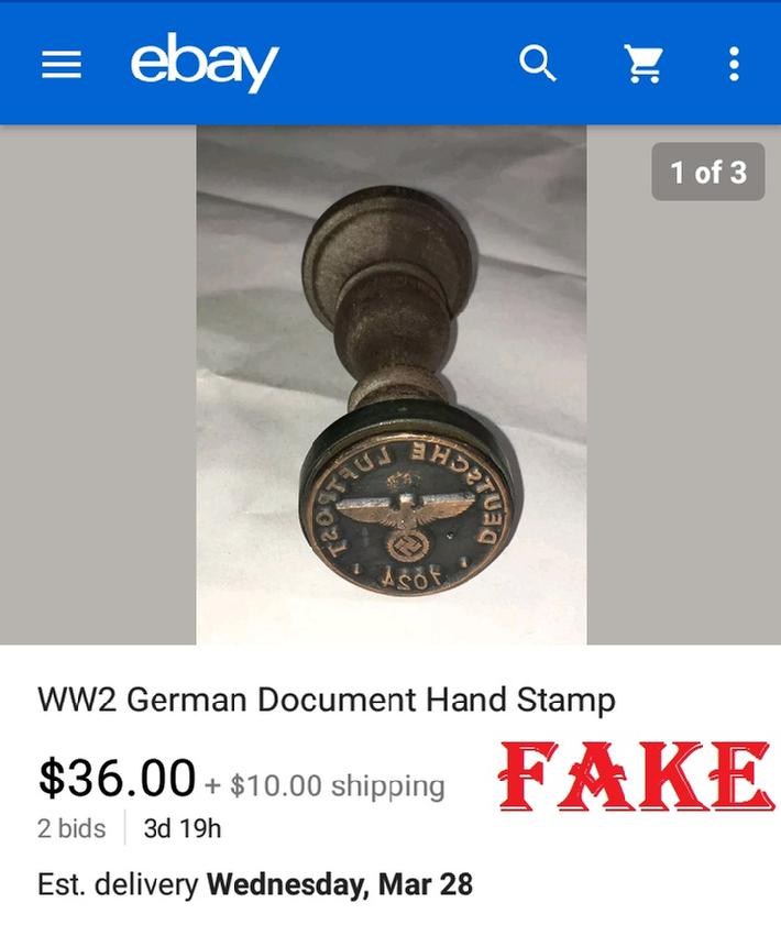 WW2 German Document Hand Stamp
