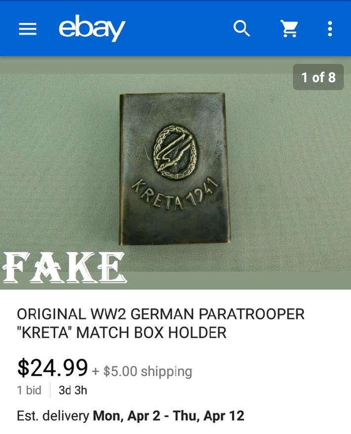 Fake Nazi Matchbox Cover
